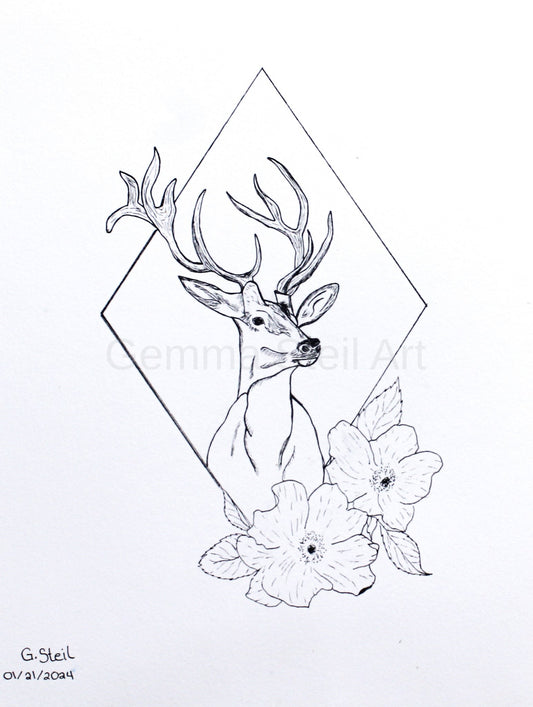 Wild Rose Stag